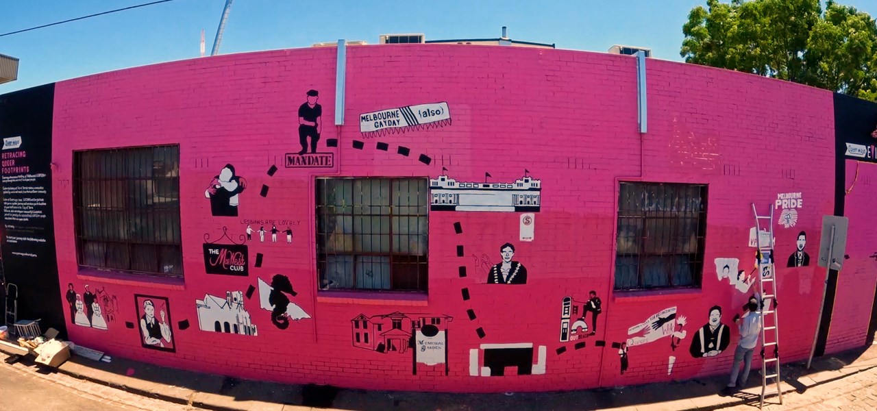 The Queerways mural in Fitzroy from Melbourne Pride 2022