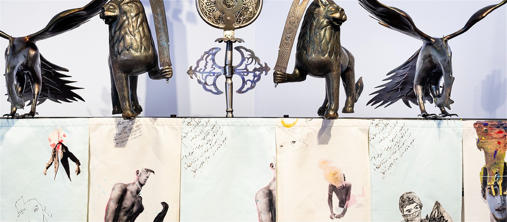 A photograph of a sculptural installation by Elyas Alavi.
