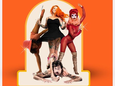 'Le Freak' poster: three female-identifying circus performers 