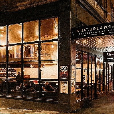 Exterior of the Wheat, Wine and Whisky venue