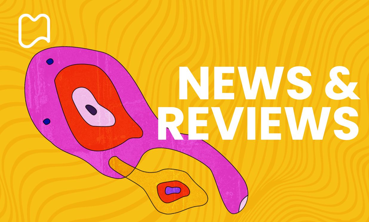 NEWS & REVIEWS text with the Midsumma 2026 theme in the background