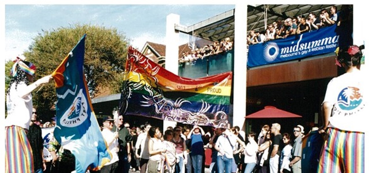 Pride March 2000 image: the "Out and Proud" group