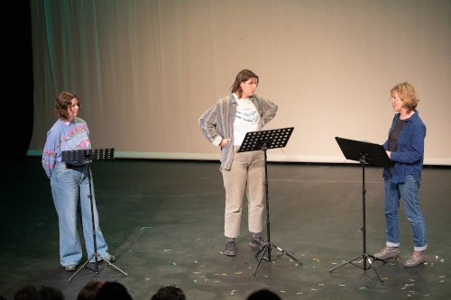 Actors on stage for the 2024 QPAS Day for It reading photo