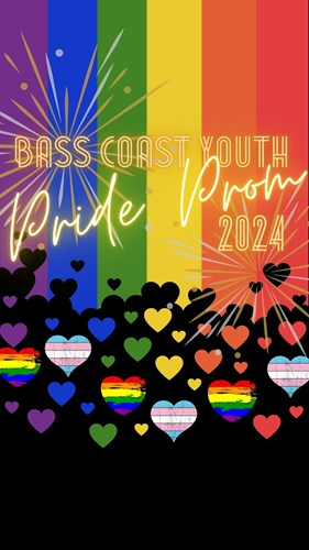 Bass Coast Youth Pride Prom 2024 Logo