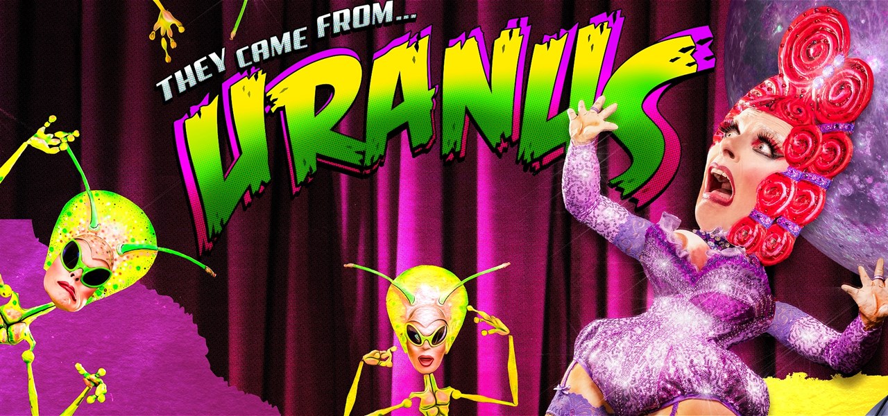 The luscious Miss Candy Carcrashian looks in horror as she is being surrounded by deviant aliens from Uranus.