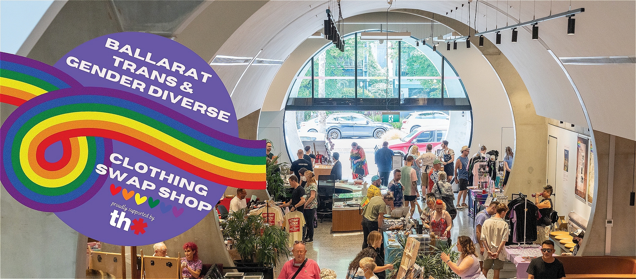 This is an image of a market stall in the Forum of the Pride Centre.