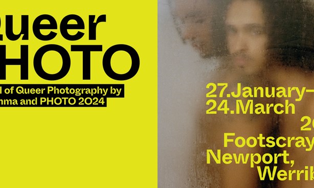 Queer PHOTO banner with the dates and locations listed