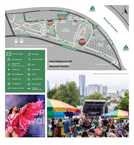 Map of the Midsumma Carnival precinct