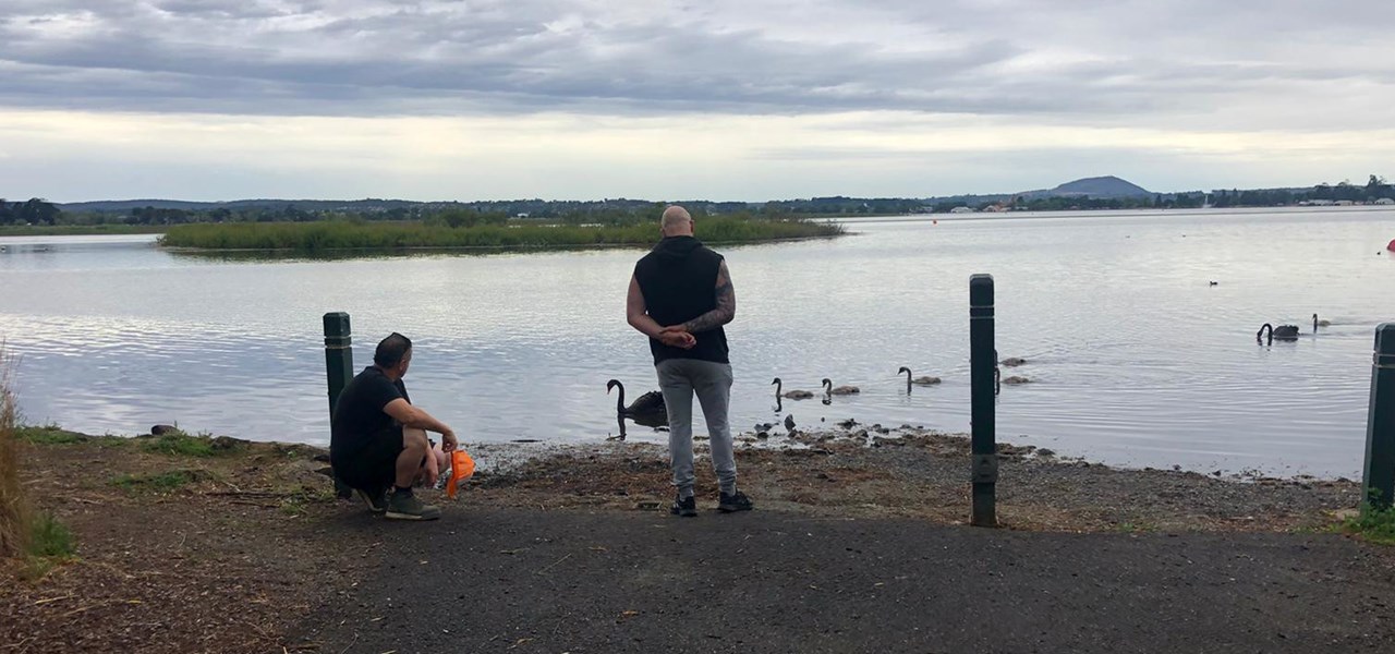 The view of Lake Wendouree from the Pridefinder location at Ballarat