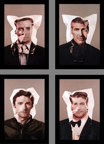 Alun Rhys Jones' artwork: 4 stylised portraits