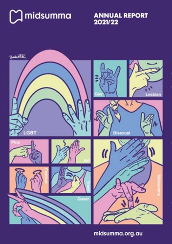 Cover page of the 2022 Midsumma Annual Report