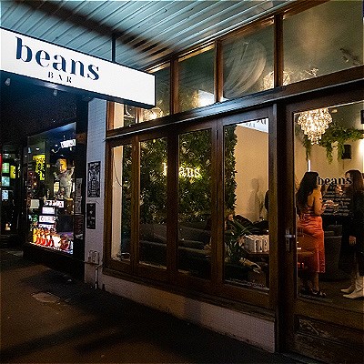 Photo of the facade of beans BAR