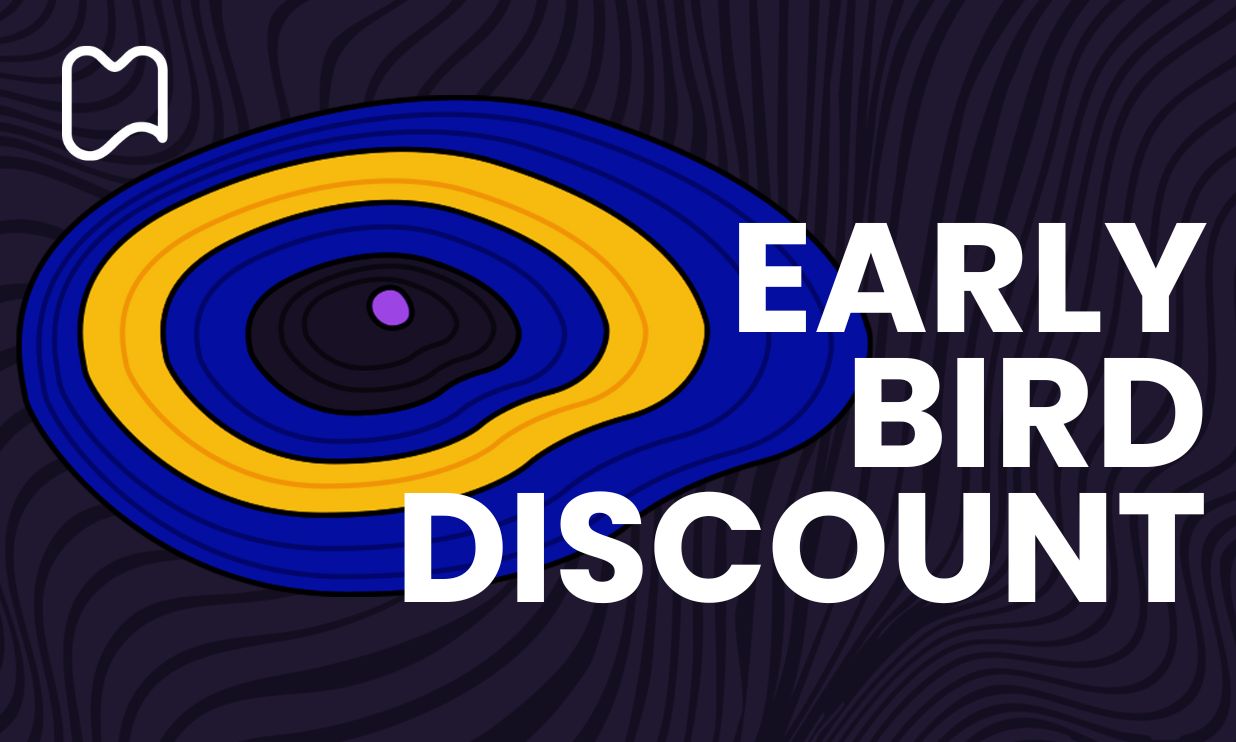 EARLY BIRD DISCOUNT text in front of part of the theme image of the 2026 festival