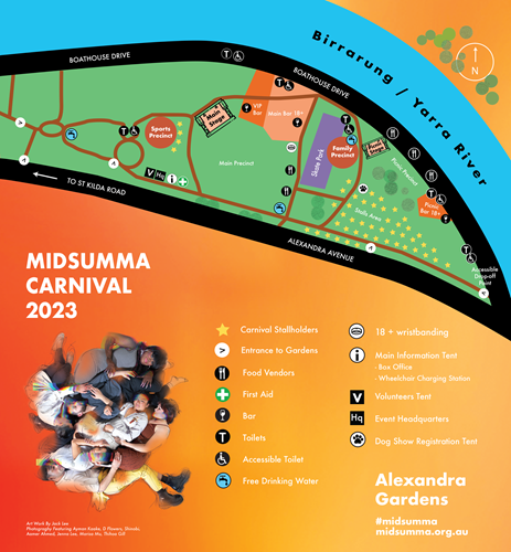 Map of the Carnival precinct