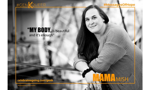 Photo of Mama Mish with their message - My body ...