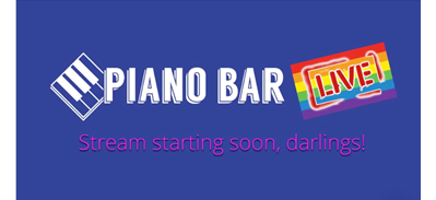 Banner declaring: PIANO BAR LIVE: stream starting soon