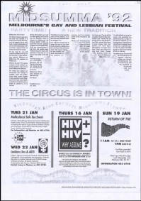 Guide cover of the 1992 Midsumma Festival program guide