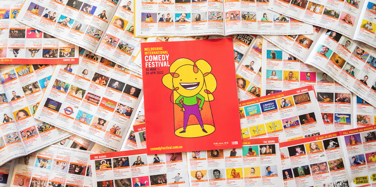 Melbourne International Comedy Festival - photo of opened guides + front cover