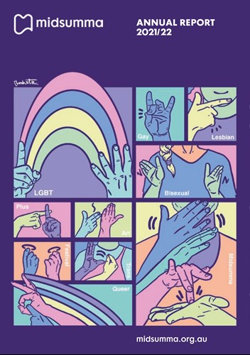 Cover page of the 2022 Midsumma Annual Report