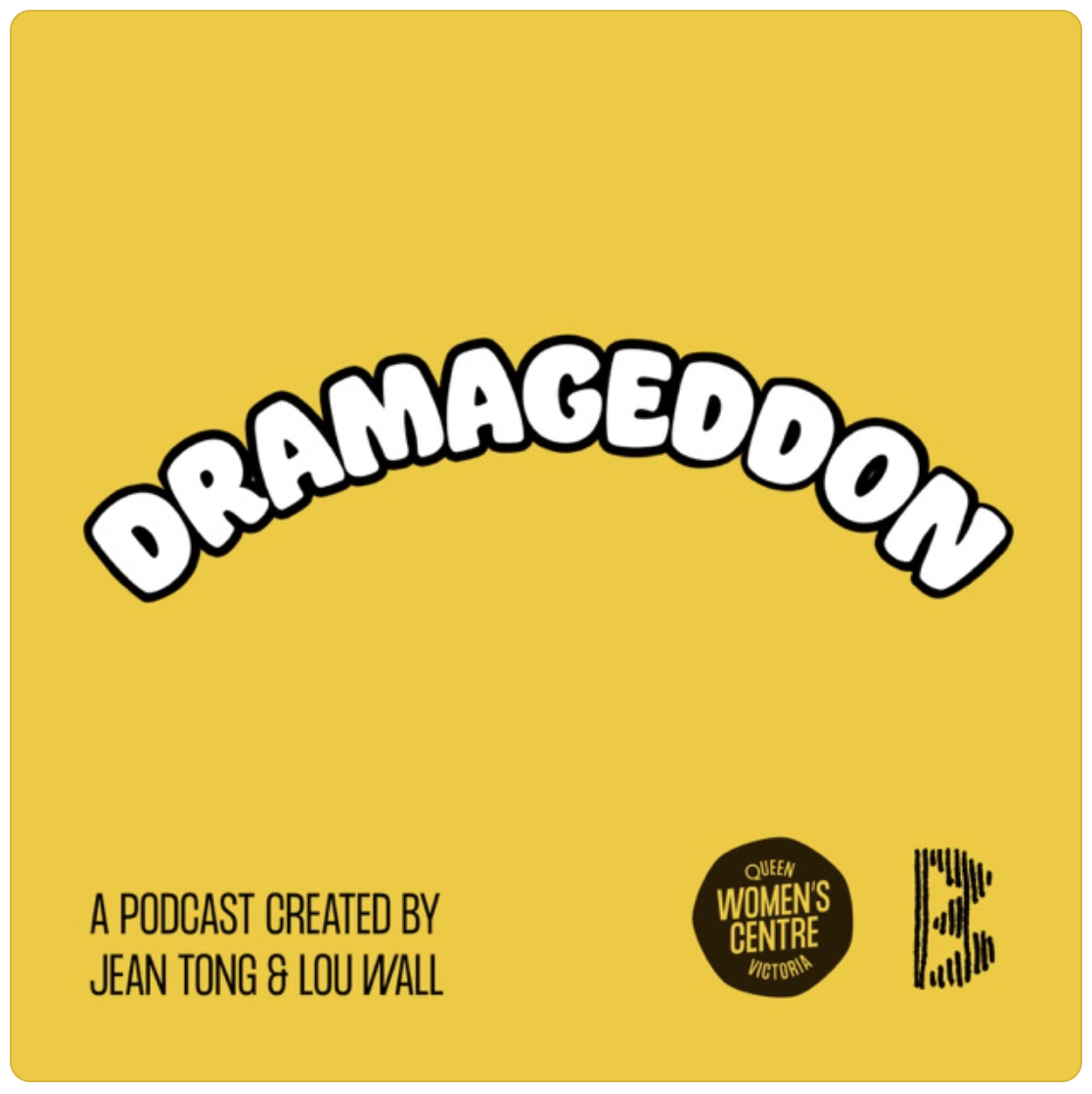 Tile with a bright yellow background and the text: 'DRAMAGEDDON'