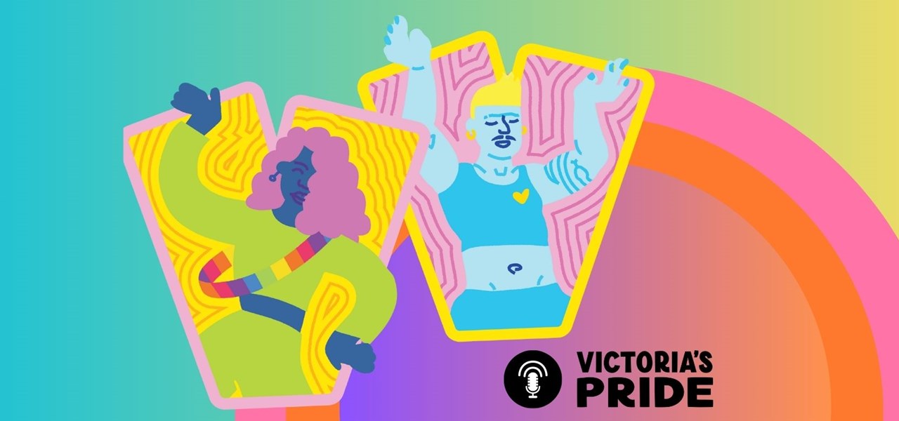 PRIDEFINDER banner with text 'Victoria's Pride'