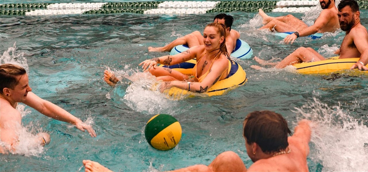 People playing water polo
