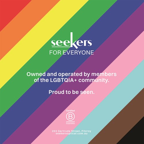 Rainbow brochure with main text: SEEKERS FOR EVERYONE