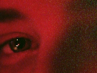 Photo of eye with red hues