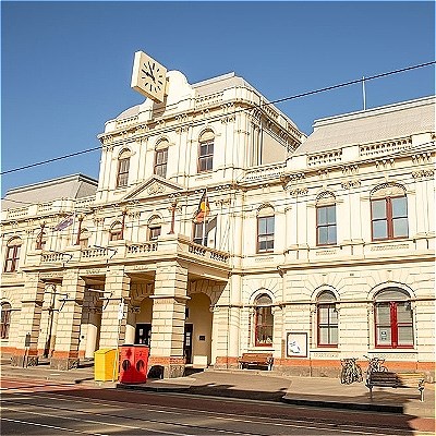 Brunswick town hall viewed from across the road