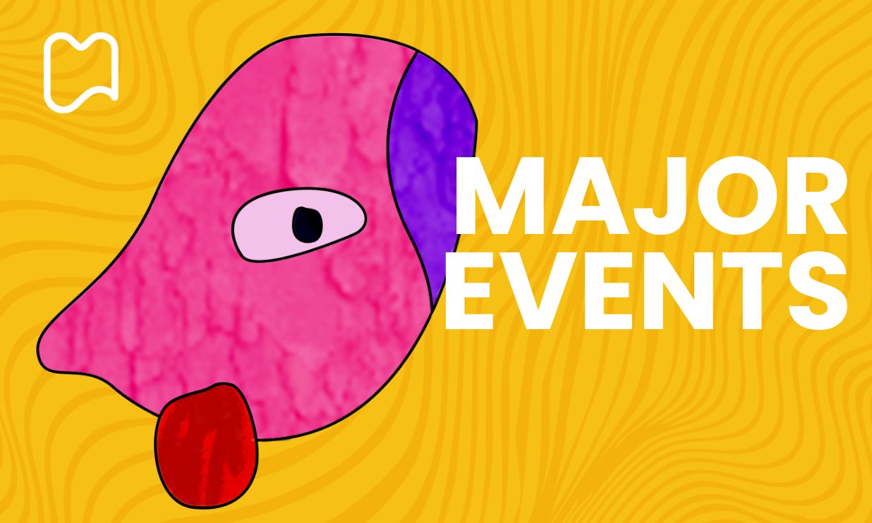MAJOR EVENTS text in front of part of the theme image of the 2026 festival