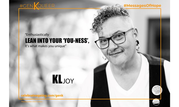 Photo of KL with their message - Lean into your 'you-ness' ...