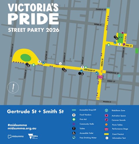 Victoria Pride Street Part Site map
