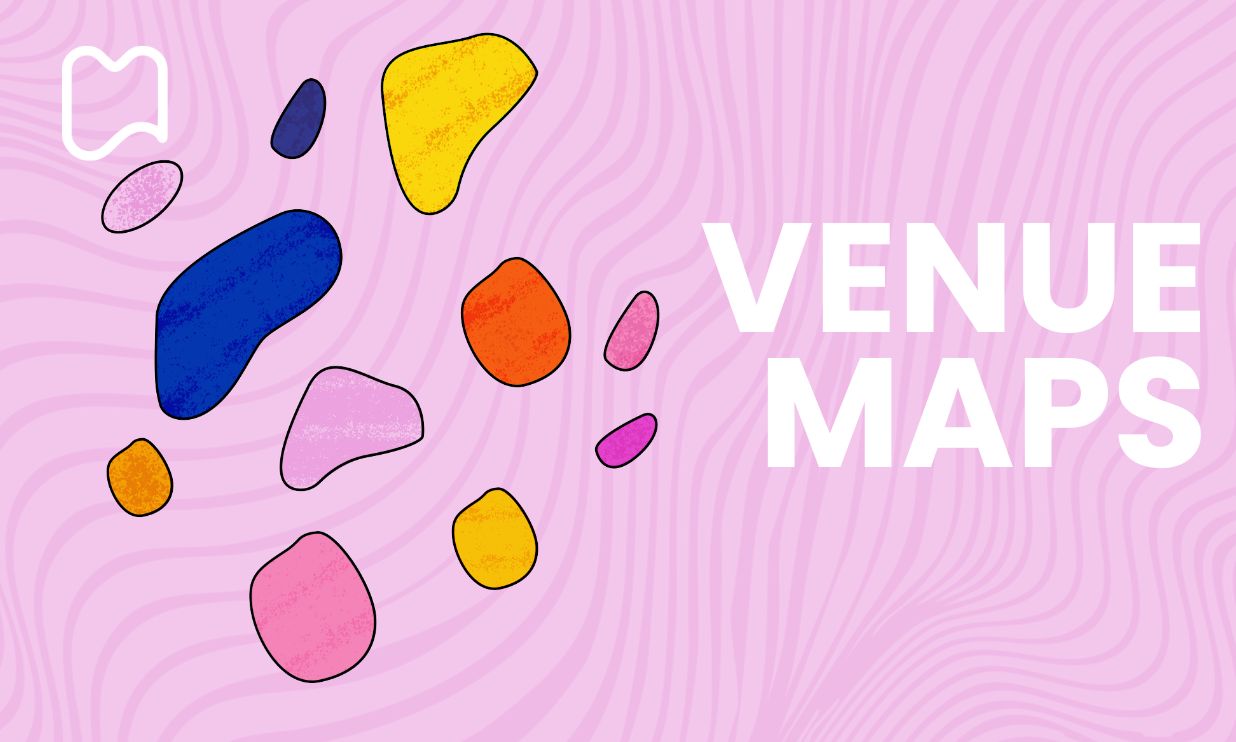 VENUE MAPS text in front of part of the theme image of the 2026 festival
