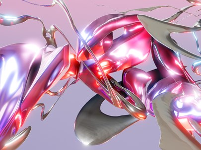Abstract image in mauve and brown. It looks like splashes of fluid, shiny paint reflecting bright lights.