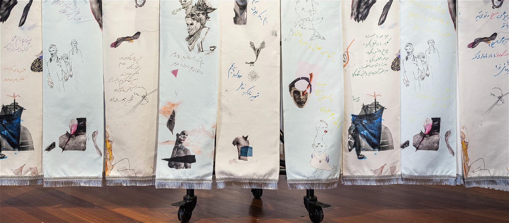 A photograph of a sculptural installation by Elyas Alavi.