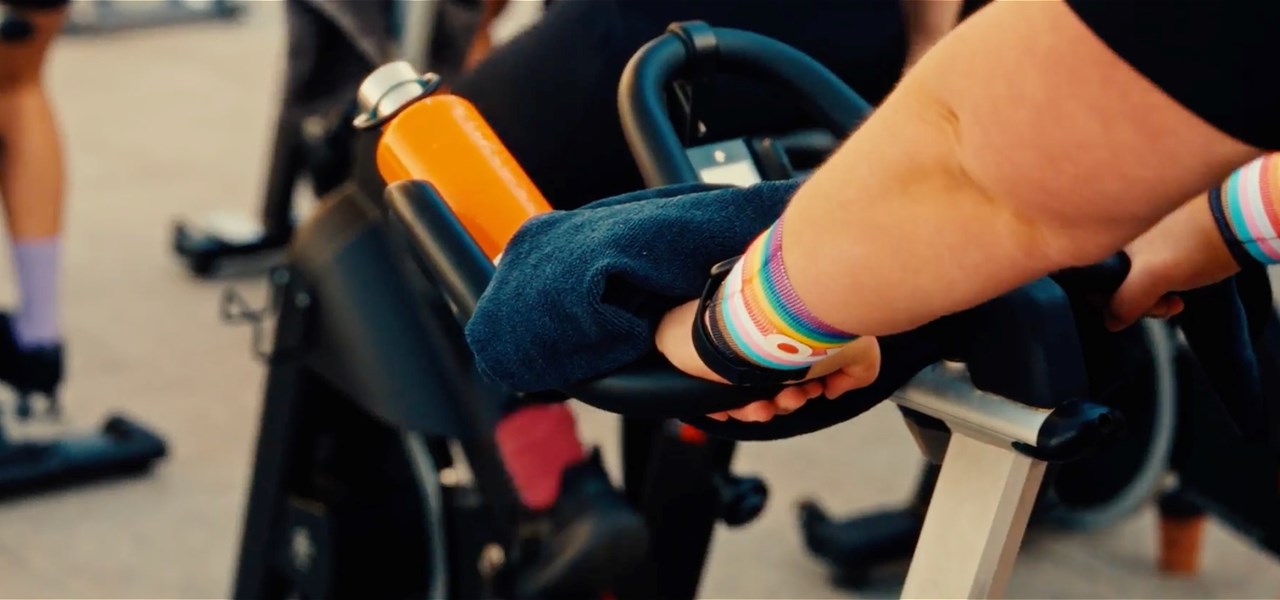 Pride wristband on a rider at 2023 Pride Centre Pride Rides.