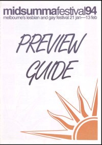 Guide cover of the 1994 Midsumma Festival program guide