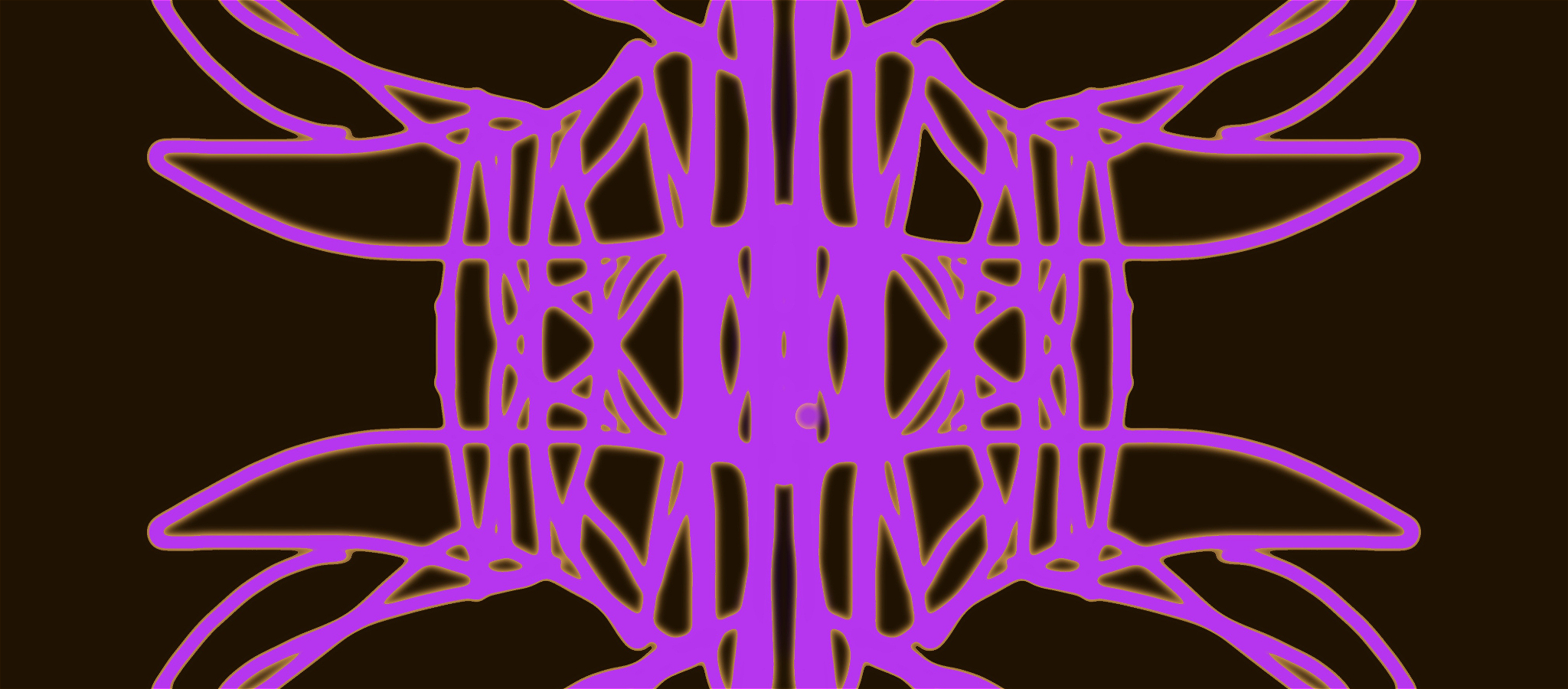 A purple weave on a black background